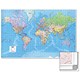 Map Marketing World Map 3D Effect Giant Framed 315 miles to 1 inch Scale W1200xH1830mm Ref GWLDF