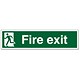 Stewart Superior Safe Condition & Fire Equipment Sign Fire Exit Man to Left 150x600mm