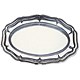 Robinson Young Food Trays Plastic Flexible Reusable Oval 450x300mm Silver-coloured Ref 0182 [Pack 6]