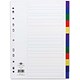 Concord Plastic Subject Dividers Polypropylene 120 Micron Europunched 12-Part A4 Assorted Ref 65999