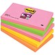 Post-it Super Sticky Notes 76x127mm Neon Rainbow Ref 655SN [Pack 5]