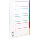 Concord Punched Pocket Dividers Plastic Multicolour-tabbed 5-Part Extra Wide A4 White Ref 66099