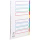 Concord Punched Pocket Dividers Plastic Multicolour-tabbed 10-Part Extra Wide A4 White Ref 66199