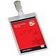 5 Star Office Name Badges Security Portrait with Plastic Clip 90x60mm [Pack 25]