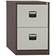 Trexus Filing Cabinet Steel Lockable 2-Drawer W470xD622xH711mm Brown and Cream