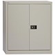 Trexus Storage Cupboard Steel 2-Door W914xD400xH1000mm Grey