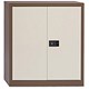 Trexus Storage Cupboard Steel 2-Door W914xD400xH1000mm Brown and Cream