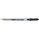 5 Star Office Roller Gel Pen Clear Barrel 1.0mm Tip 0.5mm Line Black [Pack 12]