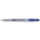 5 Star Office Roller Gel Pen Clear Barrel 1.0mm Tip 0.5mm Line Blue [Pack 12]