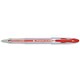 5 Star Office Roller Gel Pen Clear Barrel 1.0mm Tip 0.5mm Line Red [Pack 12]