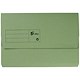 5 Star Premier Document Wallet Half Flap 285gsm Capacity 32mm Foolscap Green [Pack 50]