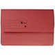 5 Star Premier Document Wallet Half Flap 285gsm Capacity 32mm Foolscap Red [Pack 50]