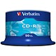Verbatim CD-R Recordable Disk Write-once on Spindle 52x Speed 80min 700Mb Ref 43351 [Pack 50]