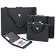 Impala College Portfolio Polyester Finish 4 O-Ring 5 Pockets and Pouch A3 Black [replaces 402784]