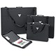 Impala College Portfolio Polyester Finish 4 O-Ring 5 Pockets and Pouch A4 Black [replaces 902223]