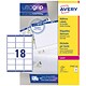 Avery Addressing Labels Laser Jam-free 18 per Sheet 63.5x46.6mm White Ref L7161-250 [4500 Labels]