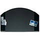 Desktex Desk Mat Rhinolin F1 with Clear Side Panels Antibacterial W610xD480mm Black Ref 512031CSBLK
