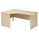 Trexus Classic Desk Radial Panel End Left-hand W1600xD1200xH720mm Maple