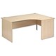 Trexus Classic Desk Radial Panel End Right-hand W1600xD1200xH720mm Maple