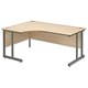 Trexus Cantilever 1600 Radial Desk Left-hand W1600xD1200xH720mm Maple