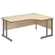 Trexus Cantilever 1600 Radial Desk Right-hand W1600xD1200xH720mm Maple