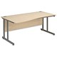 Trexus Cantilever 1600 Wave Desk Left-hand W1600xD1000-800xH720mm Maple