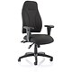 Image of Influx Posture High Back Asynchronous Armchair Seat W500xD500xH420-530mm Black