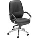 Image of Influx S1 Manager Armchair Leather-look Seat W500xD500xH520-610mm Black Ref 11006-02