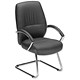 Image of Influx S1 Visitors Armchair Leather-look Seat W500xD500xH480mm Black Ref 11006-Vis