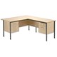 Trexus Traditional 1500 Return Desk Right-hand 2 Drawer Filer W1500xD1795xH725mm Maple