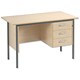 Trexus Traditional 1200 Desk Single Pedestal Right-hand 3 Drawer W1200xD730xH737mm Maple