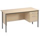Trexus Traditional 1500 Desk Single Pedestal Right-hand 2 Drawer W1500xD730xH737mm Maple