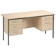 Trexus Traditional 1500 Desk Double Pedestal 2 and 3 Drawer W1500xD730xH737mm Maple
