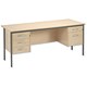 Trexus Traditional 1800 Desk Double Pedestal 2 and 3 Drawer W1800xD730xH737mm Maple
