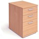 Image of Trexus Filing Pedestal Desk-High 3-Drawer W400xD600xH725mm Beech