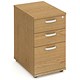 Image of Trexus Filing Pedestal Desk-High 3-Drawer W400xD600xH725mm Oak