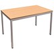 Image of Trexus Rectangular Table with Silver Legs 18mm Top W1200xD750xH725mm Beech