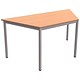 Image of Trexus Trapezoidal Table with Silver Legs 18mm Top W1500xD650xH725mm Beech