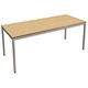 Image of Trexus Rectangular Office Table with Silver Legs 18mm Top W1800xD750xH725mm Oak