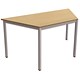 Image of Trexus Trapezoidal Table with Silver Legs 18mm Top W1500xD650xH725mm Oak