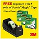 Scotch Magic Tape 3 rolls 19mm x 33m and FREE dispenser Ref SM3