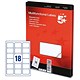 5 Star Office Addressing Labels Laser 18 per Sheet 63.5x46.6mm White [1800 Labels]
