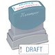 Xstamper Word Stamp Pre-inked Reinkable - Single Colour Draft - W42xD13mm Ref X1068