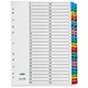 Concord Index Multicolour-tabbed Mylar-Reinforced 4 Holes 1-50 A4 White Ref CS50