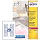 Avery Clear Addressing Labels Laser 20 per Sheet 55x12.7mm Ref L7552-25 [500 Labels]