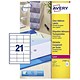 Avery Clear Addressing Labels Laser 21 per Sheet 63.5x38.1 Ref L7560-25 [525 Labels]