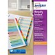 Avery ReadyIndex Dividers with Coloured Contents Sheet Matching Mylar Tabs 1-10 Ref 01735501
