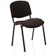 Image of Trexus Stacking Chair Upholstered with Shaped Seat W480xD420xH500mm Black