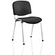 Image of Trexus Stacking Chair Chrome Frame with Upholstered Seat W480xD420xH500mm Black