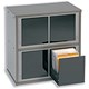 Compucessory CD Storage Cabinet One-Touch for 48 Disks W307xD207xH380mm Dark Silver Ref CCS45010